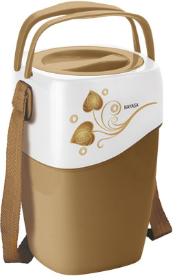 

Nayasa np-073 3 Containers Lunch Box(750 ml), Gold