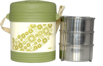 

Milton Vector 3 3 Containers Lunch Box(1100 ml), Green