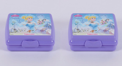 

Tupperware Cinderella sandwich keeper 2 Pcs 1 Containers Lunch Box(200 ml), Purple