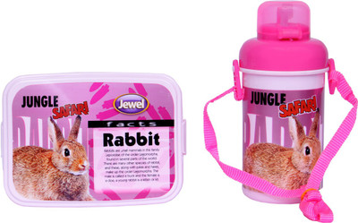 

Zasmina zc231-4 2 Containers Lunch Box(300 ml), Pink