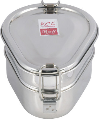 

KCL Drop Shape 2 Containers Lunch Box(500 ml), Silver