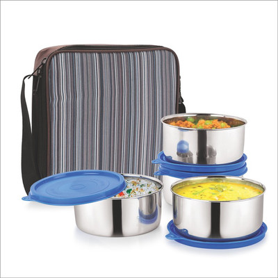 

Alaisha ELITE 4 Containers Lunch Box(1600 ml), Steel