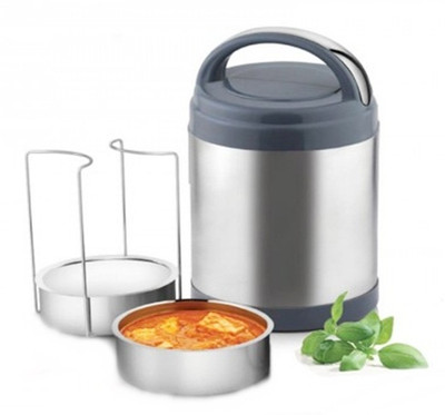 

Aptron PPH-54 2 Containers Lunch Box(180 ml), Black;silver