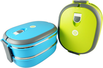 

Tulip Combo Fashion Life 2 Layer 4 Containers Lunch Box(2200 ml), Blue;green