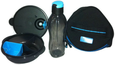 

Tupperware Crystal new lunch 1 Containers Lunch Box(1775 ml), Black