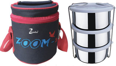 

Zanelux LB-014 3 Containers Lunch Box(750 ml), Multicolor