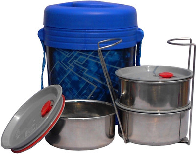 

Milton Vector 3 Deluxe 3 Containers Lunch Box(600 ml), Blue