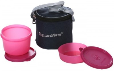 Signoraware Executive Pink (Small-630ml) 2 Containers Lunch Box(630 ml)