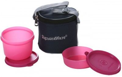 Signoraware Executive Pink (Small-630ml) 2 Containers Lunch Box(630 ml)