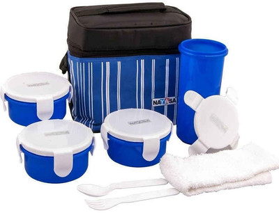 

Nayasa TOSTY 212 4 Containers Lunch Box(750 ml), Blue