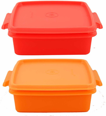 

Tupperware Goody Lunch Box 2 Containers Lunch Box(1500 ml), Orange;red