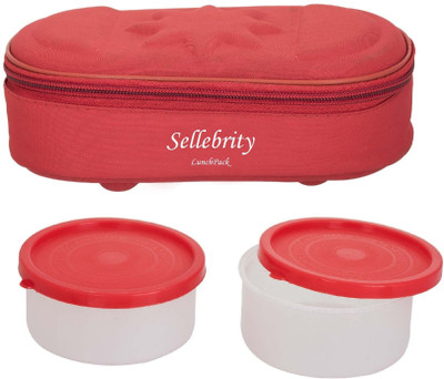 

Sellebrity Executive Modish Red 2 Containers Lunch Box(400 ml)