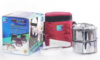 

Stenso Race 2 Containers Lunch Box(450 ml), Red