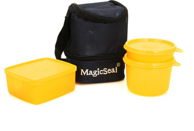 

Polyset Magic Seal Marc 3 Containers Lunch Box(1220 ml), Yellow