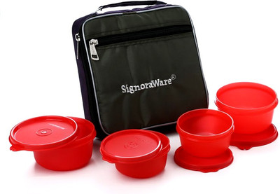Signoraware Fresh Lunch Box (With Bag)-549 4 Containers Lunch Box(820 ml)