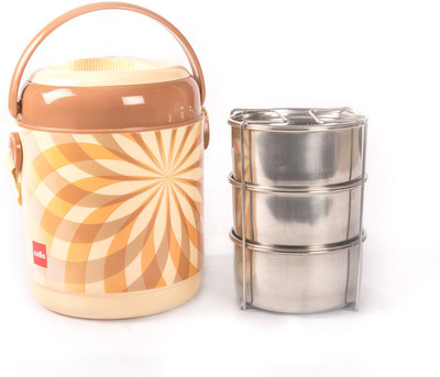 

Cello 134594 3 Containers Lunch Box(800 ml), Beige
