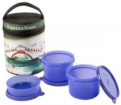 

Signoraware Venice Executive -Violet (Medium-1080ml) 3 Containers Lunch Box(1080 ml)
