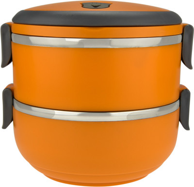 

ANNI CREATIONS IIPLB201 2 Containers Lunch Box(1400 ml), Orange