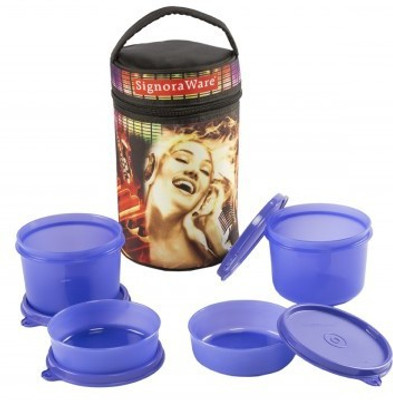 

Signoraware Jazz Executive -Violet (Big-1260ml) 4 Containers Lunch Box(1260 ml)