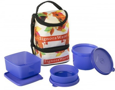 

Signoraware Blossom Trio Lunch Box- Violet (1130ml) 3 Containers Lunch Box(1130 ml)
