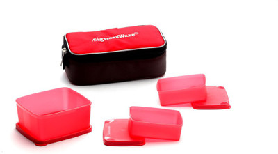 

Signoraware 552 Eat in 3 Containers Lunch Box(750 ml), Red