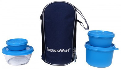 

Signoraware Celebrity (1000ml) Blue 4 Containers Lunch Box(1000 ml)