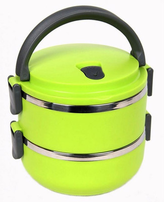 

Hengli SUMMER3L 2 Containers Lunch Box(1400 ml), Green