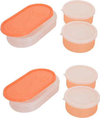 

Carrolite Container - 1300 ml Plastic Grocery Container(Pack of 6, Orange)