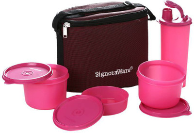 

Signoraware Combo Executive Medium 3 Containers Lunch Box(1580 ml), Pink