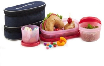 

Signoraware 532 3 Containers Lunch Box(460 ml), Pink