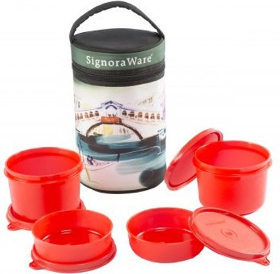 

Signoraware Venice Executive - Red (Big-1260ml) 4 Containers Lunch Box(1260 ml)