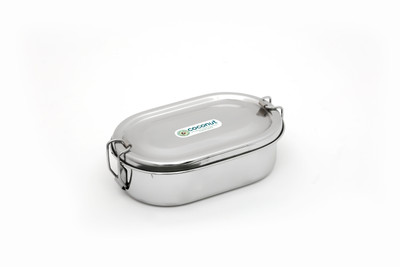 

Coconut Capsule Single 1 Containers Lunch Box(400 ml), Silver