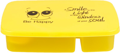 

Brecken Paul Smiley Snacks Small 1 Containers Lunch Box(650 ml), Yellow