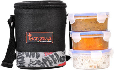 

Incrizma 3131BLK 3 Containers Lunch Box(1200 ml), Black