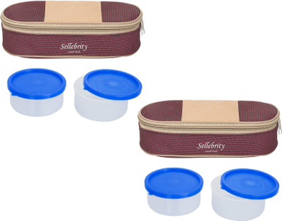 

Sellebrity Combo Royal Brown Maroon 4 Containers Lunch Box(800 ml)