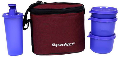 

Signoraware Combo Executive Medium 4 Containers Lunch Box(1580 ml), Purple