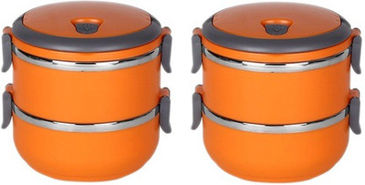 

Grind Sapphire gs55 2 Containers Lunch Box(2000 ml), Orange