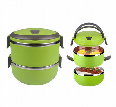 

HealthIQ GR-2LR 2 Containers Lunch Box(1200 ml), Green
