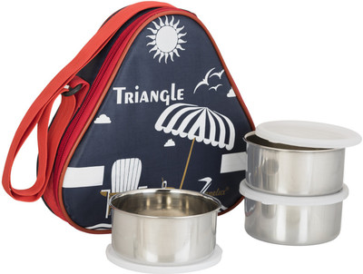 Zanelux TRIANGLE 3 Containers Lunch Box(750 ml) at flipkart