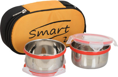 Zanelux SMART 2 Containers Lunch Box(600 ml), Multicolor