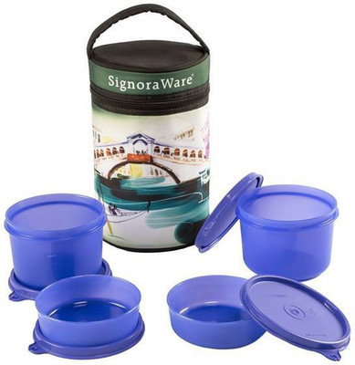 Signoraware Venice Executive Big with Bag 4 Containers Lunch Box(1260 ml)