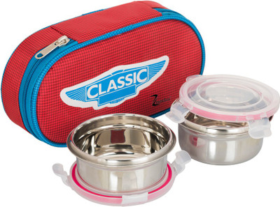 

Zanelux lb-025 2 Containers Lunch Box(500 ml), Multicolor