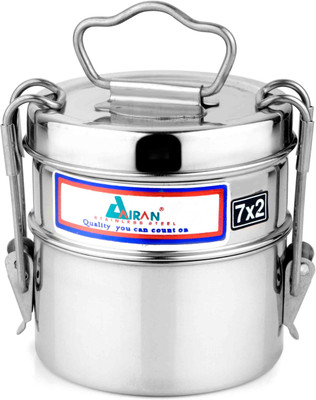 

Airan 1281 2 Containers Lunch Box(400 ml), Steel