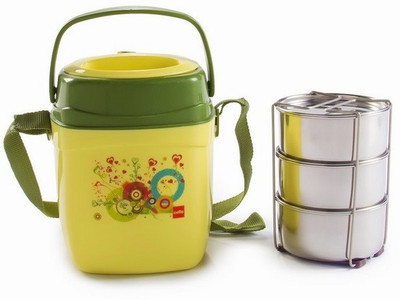 

Cello World Relish33 3 Containers Lunch Box(500 ml), Multicolor