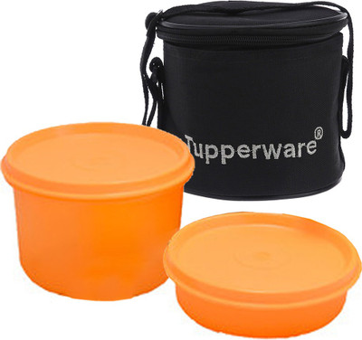 

Tupperware lunch box with bag 2 Containers Lunch Box(750 ml), Multicolor