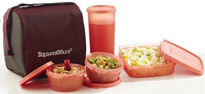 Signoraware `Best Lunch 3 Containers Lunch Box(350 ml)