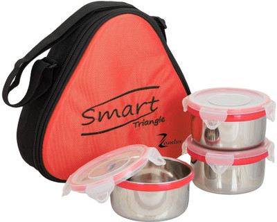 

Zanelux Smart Tri. 3 Containers Lunch Box(750 ml), Multicolor
