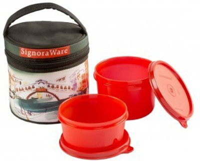 Signoraware Venice Executive - Red (GenX -760ml) 2 Containers Lunch Box(760 ml)