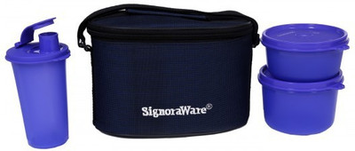 

Signoraware Combo Executive Small 3 Containers Lunch Box(1130 ml), Violet
