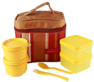 

Varmora Day Delight 4 Containers Lunch Box, Assorted